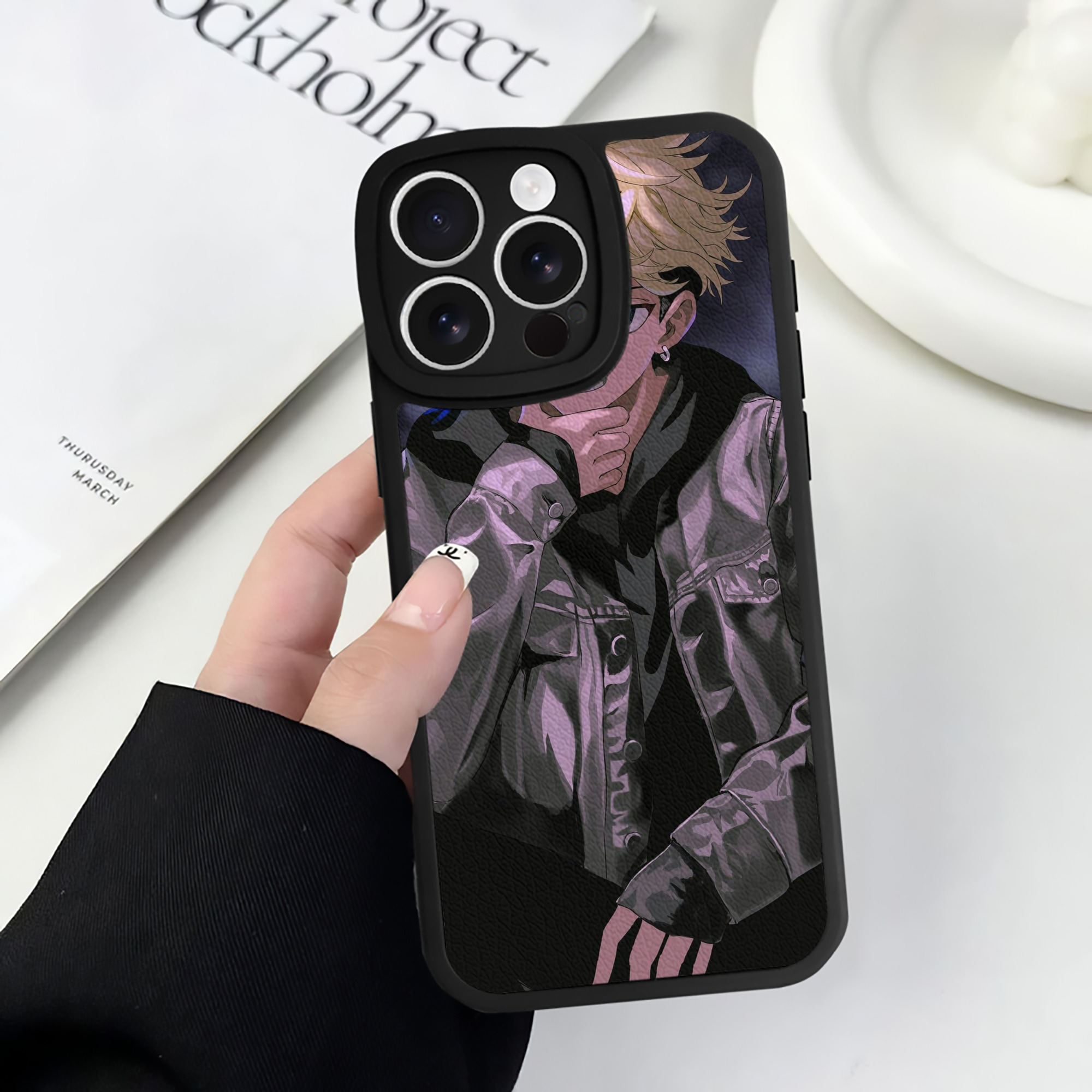 （画像用） 東京リベンジャーズ Tokyo Revengers 【iPhone 16シリーズ対応】シリコンスマホケース（レザー調） 材質：シリコン